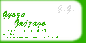 gyozo gajzago business card